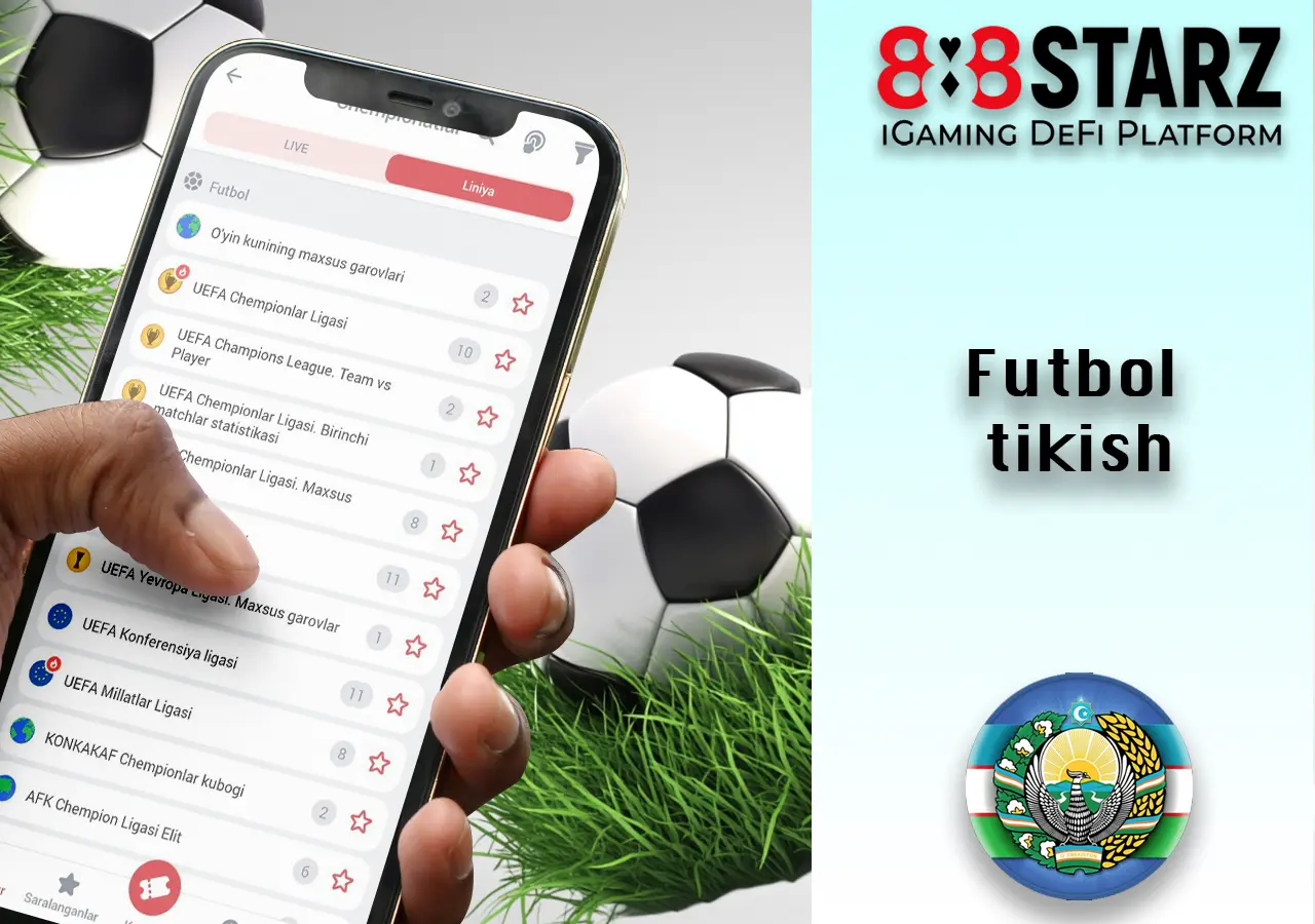 Tikish uchun futboldagi tadbirni tanlash
