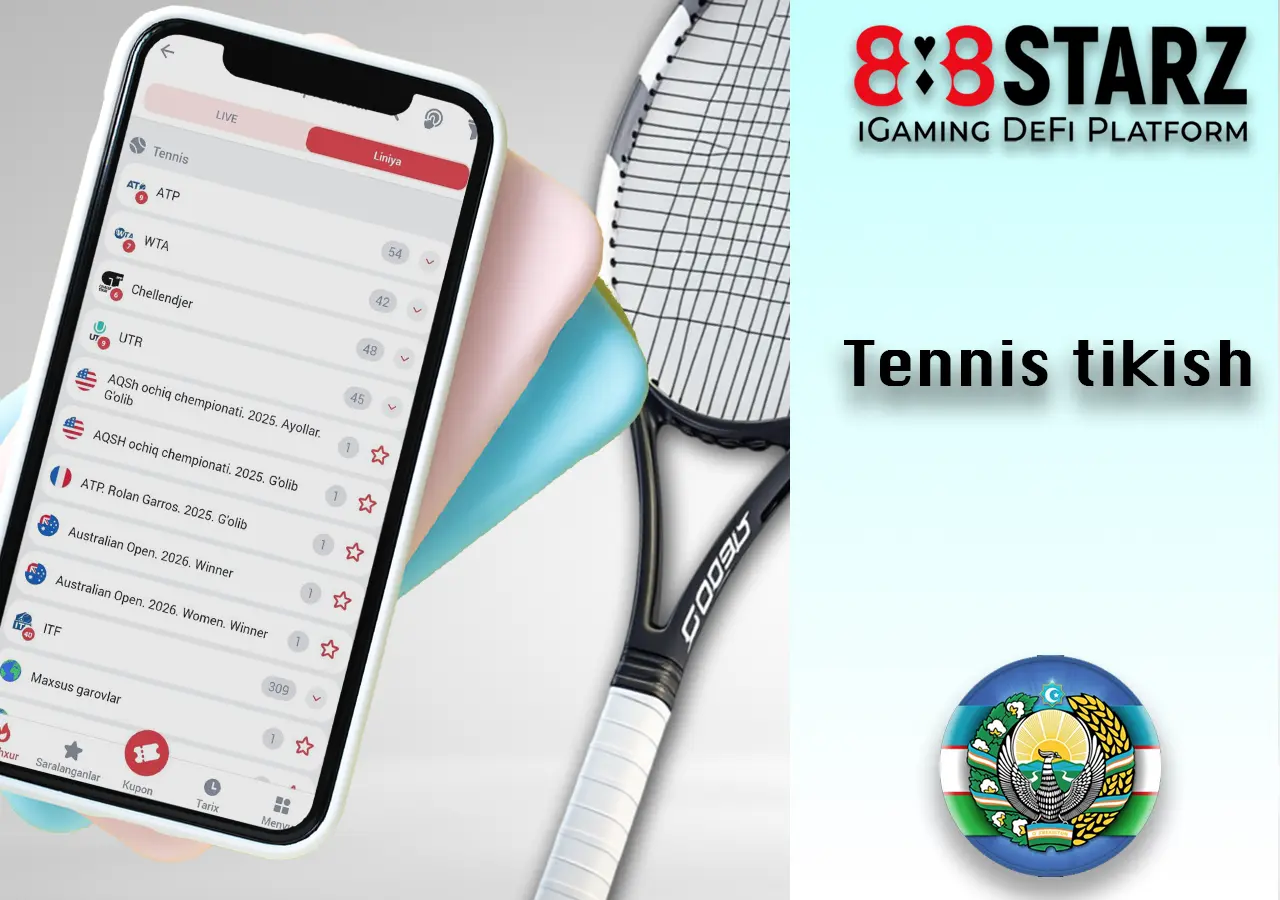 Tennisda tikish uchun tadbirni tanlash