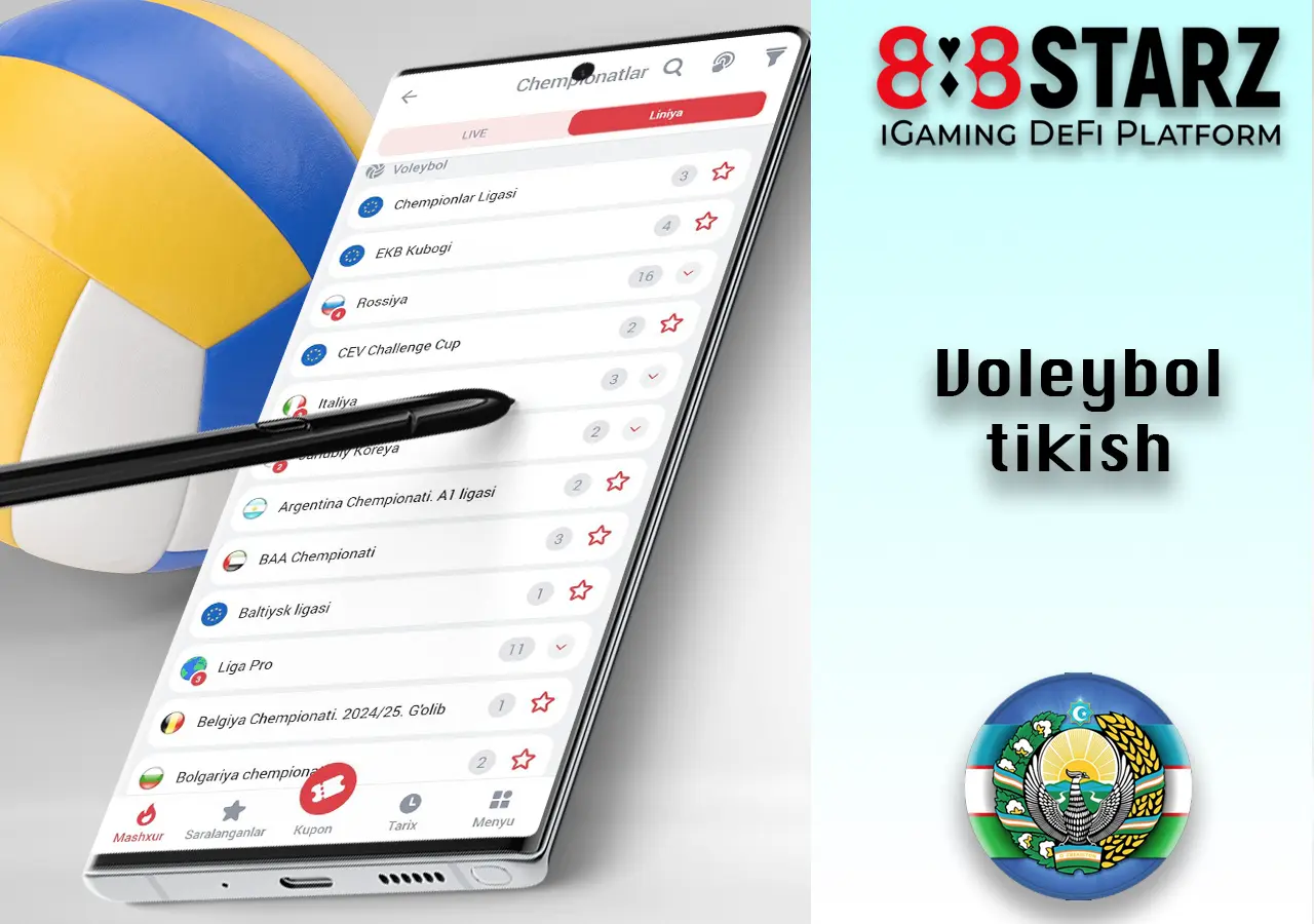Tikish uchun voleybolda tadbirni tanlash