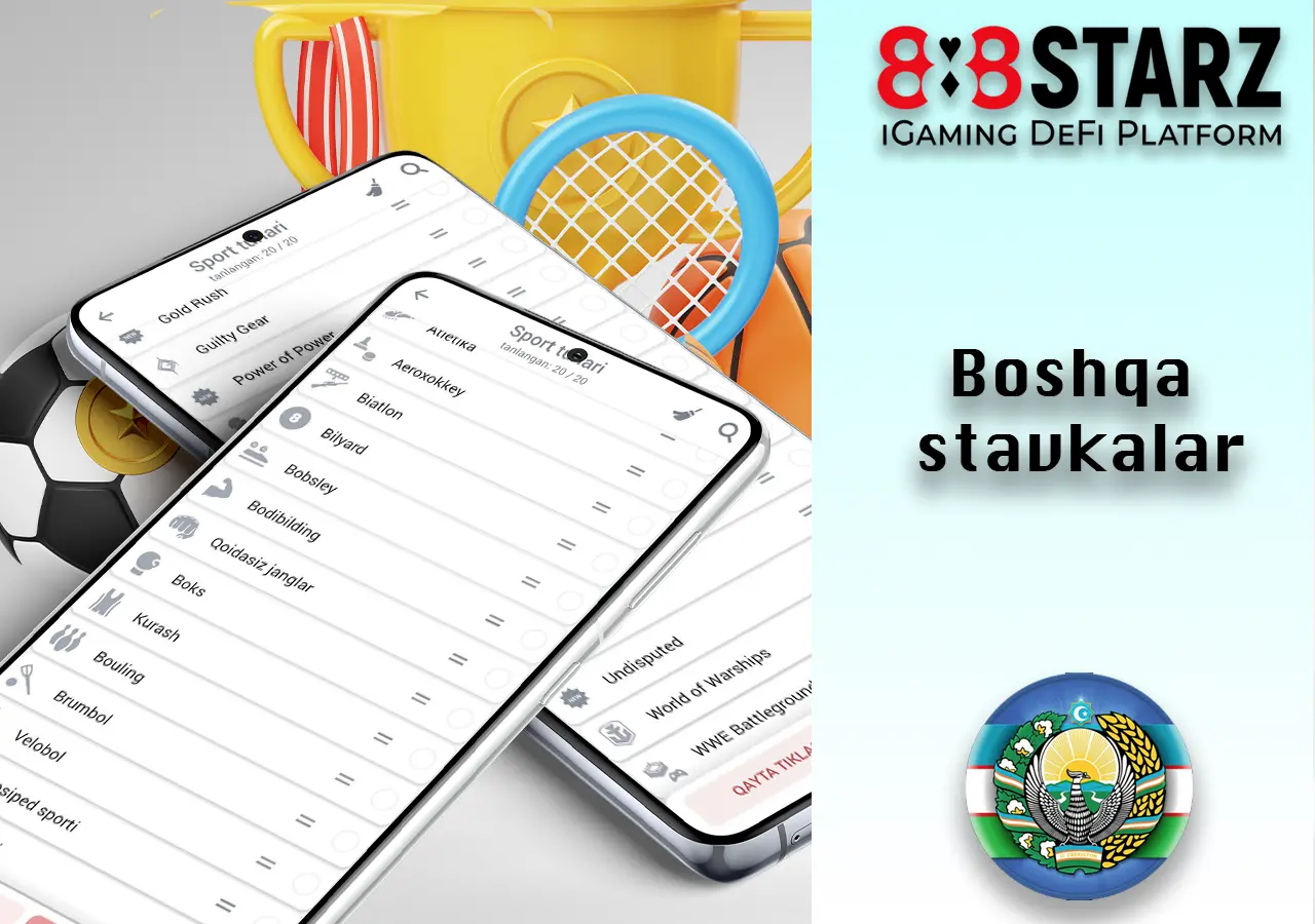 888starz sport tadbirlarining katta tanlovi